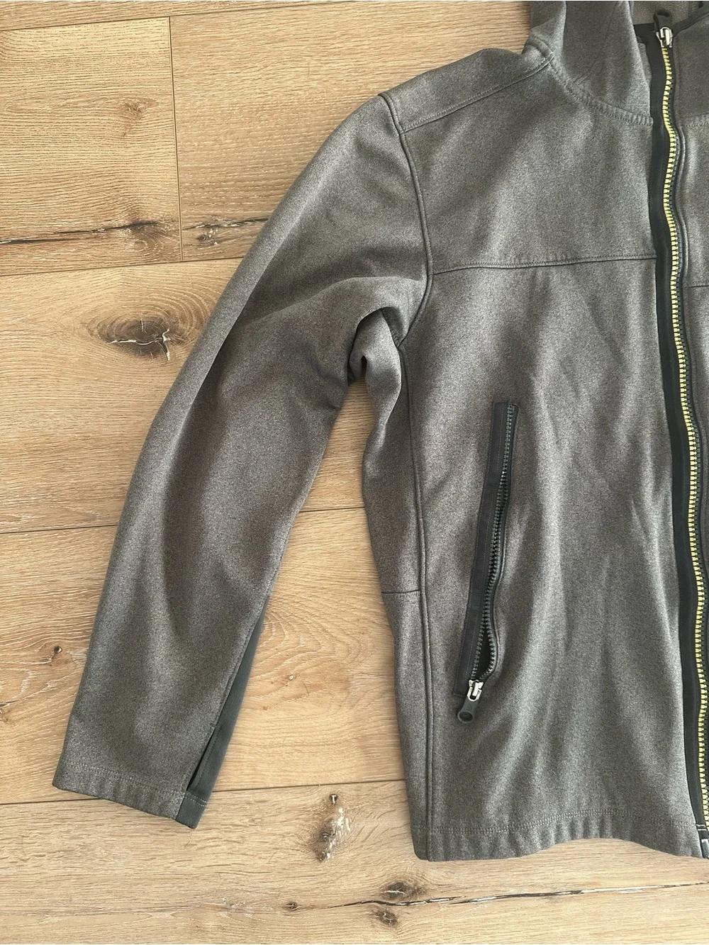 The North Face Gray Fleece Jacket with Hood